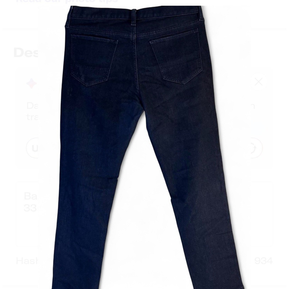 Banana Republic Traveler Jeans Mens Slim Fit Dark Wash Denim 32x33 Straight Leg - Picture 4 of 9
